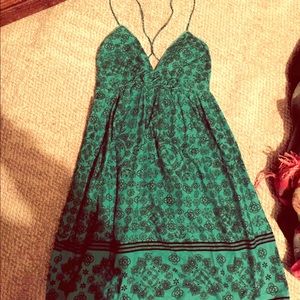 Blueish printed sun dress