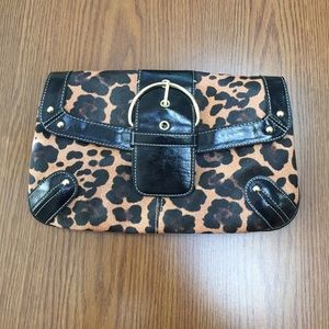 Cheetah print clutch