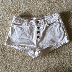 AA White High Waisted Shorts
