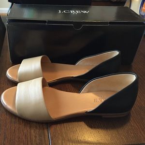 J.Crew Peep-Toe D'Orsay Flats
