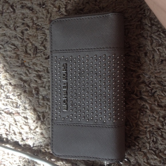 Mk grey studded Wallet