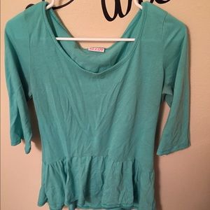 Blue Alloy Peplum Top