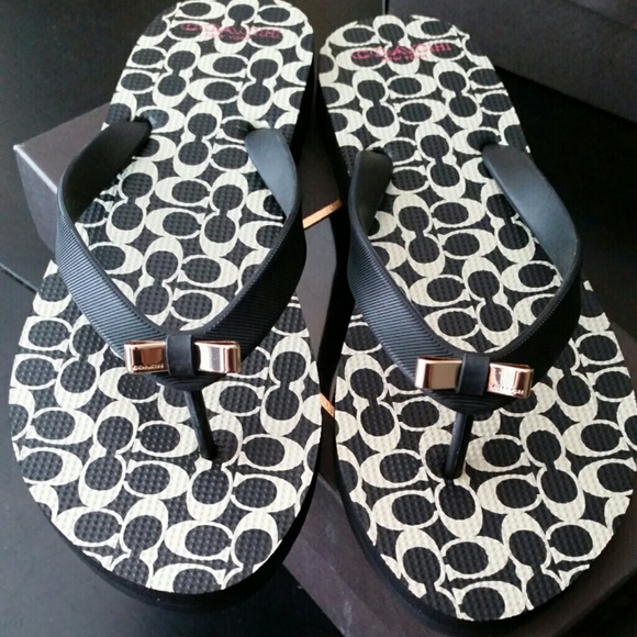 Coach flip flops