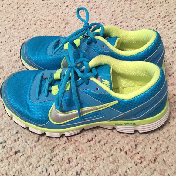 Blue and Neon Nikes