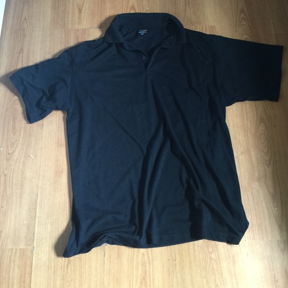 black polo shirt