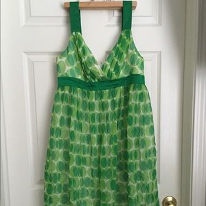 Maggy London green polka dot dress