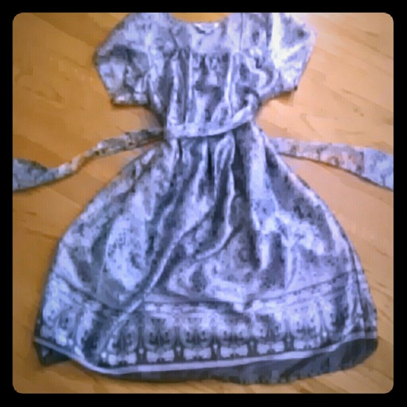 Short grey empire waste dress