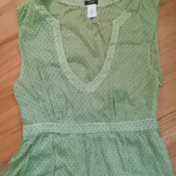 Green J.Crew pineapple top