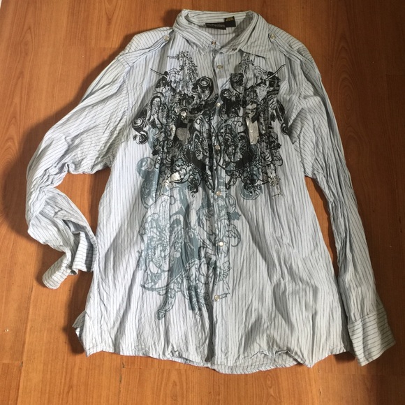 Men's button down snap design shirt