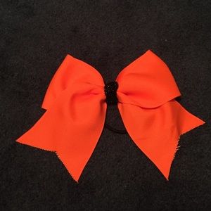 Neon Orange and Black Bow