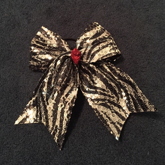 Sparkly Zebra Bow