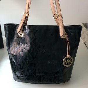 Michael Kors signature logo black tote NWT