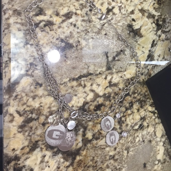 Guess necklace and earrings