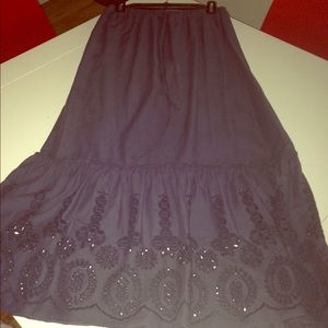 Stretch waste peasant/prairie skirt