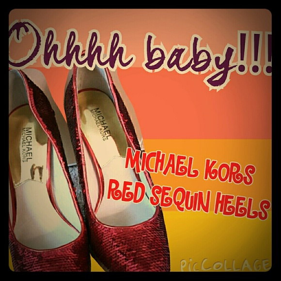 PLEASE READ MK Sequin high heels size 9