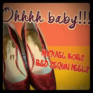 PLEASE READ MK Sequin high heels size 9