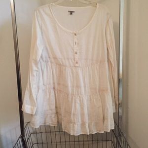 eoote | M | sheer peasant blouse