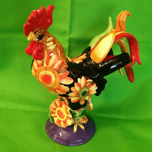 Festive Collectible Rooster by Sharon Neuhaus