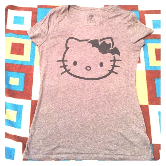 Hello Kitty Shirt- Grey & Black