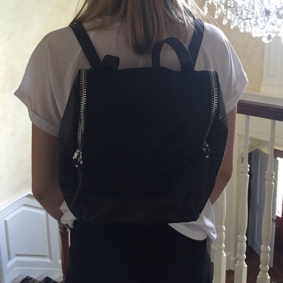 Vince Camuto Leather backpack with fur accent main image 3