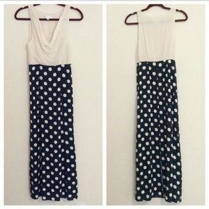 Anthropologie great dot maxi dress