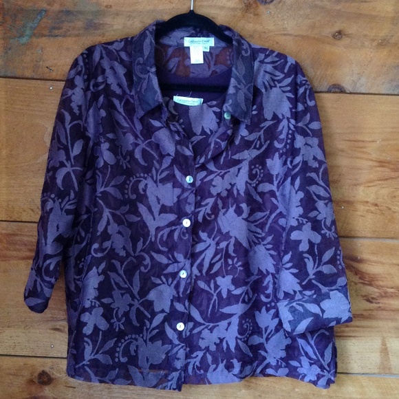 Sheer Blouse with Lined Shell Set