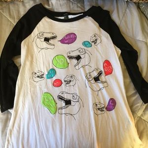 F21 🐊 Dinosaur Baseball Tee