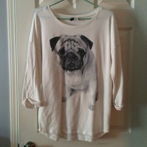 Oversized pug sweater