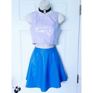 NWT Cyber Blue Circle Skirt