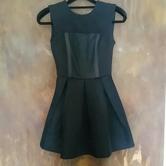 AQ/AQ Black Structured Dress