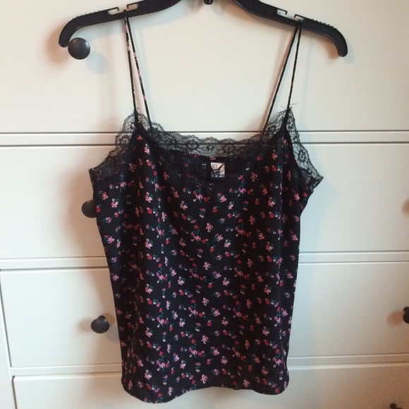 H&M Floral chiffon tank top