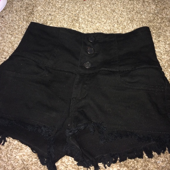 Black high waisted shorts