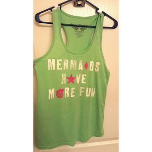 Lime green mermaid tank