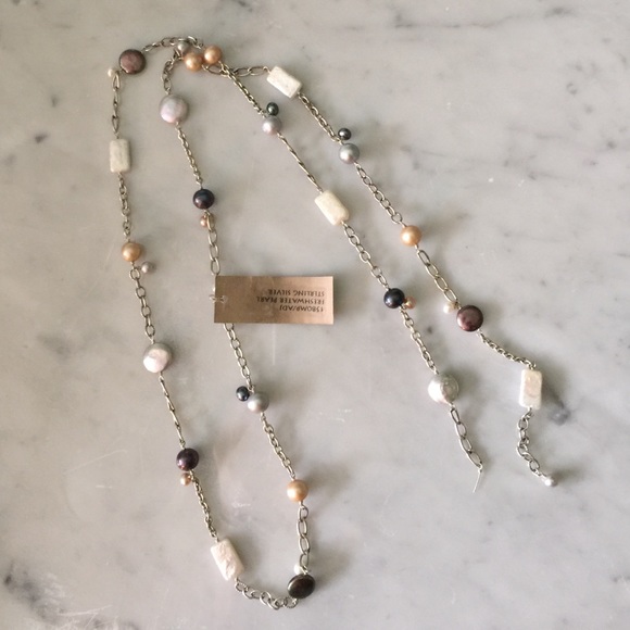 Pearl and silver necklace