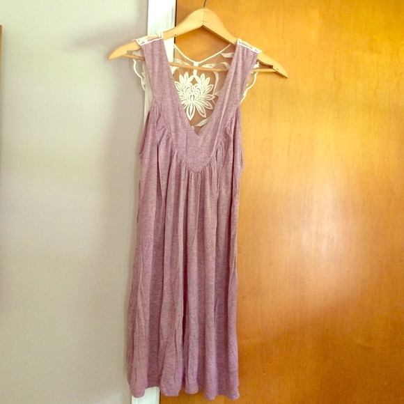 Pink/gray Jersey knit long top/ dress