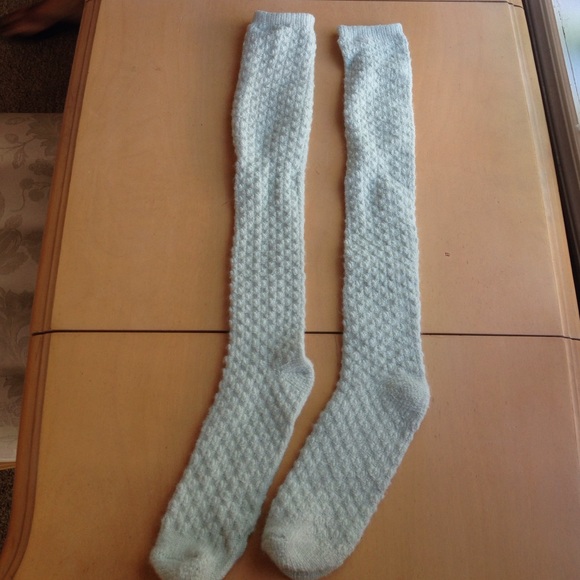 Mint green high socks