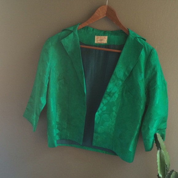 Vintage Jackets & Blazers - Vintage hand made green blazer