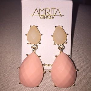 Brand new Amrita Singh pink & nude earrings