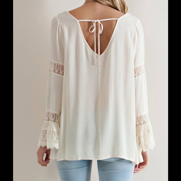 Bohemian Boho Crochet Lace Blouse - Picture 3 of 4