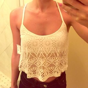 New w/ tag. Crochet crop top