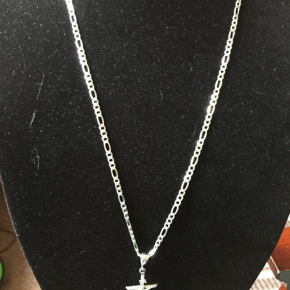 Italy sterling silver chain and pendant