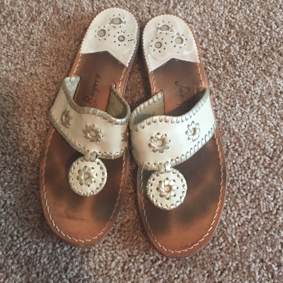 Cream and Platinum Jack Rogers