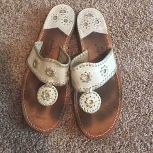 Cream and Platinum Jack Rogers