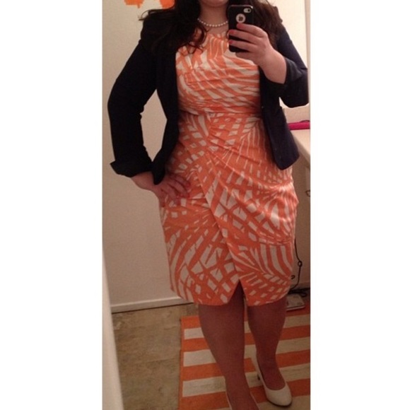 Palm Print Sheath Dress