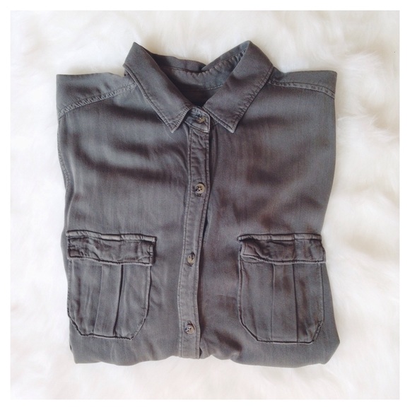 AEO | Olive Green Military Button Down