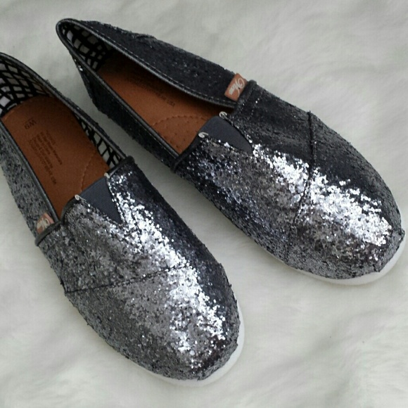 view  Shoes - NWOT Charcoal Sparkled Slip Ons