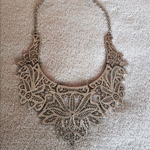 Silver statement necklace
