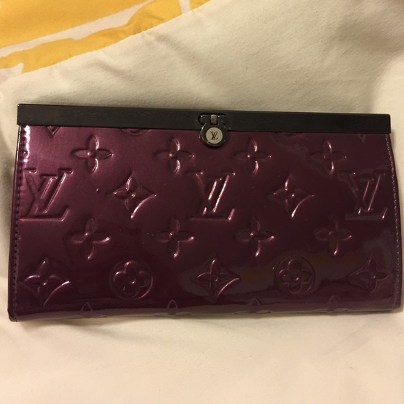 Clutches & Wallets - Purple patent leather wallet