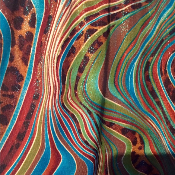 NWT GK Cheetah and Foil Swirls Gymnastics Leotard - Picture 3 of 3