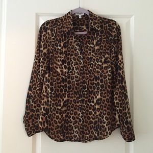 Leopard Button Down by Express
